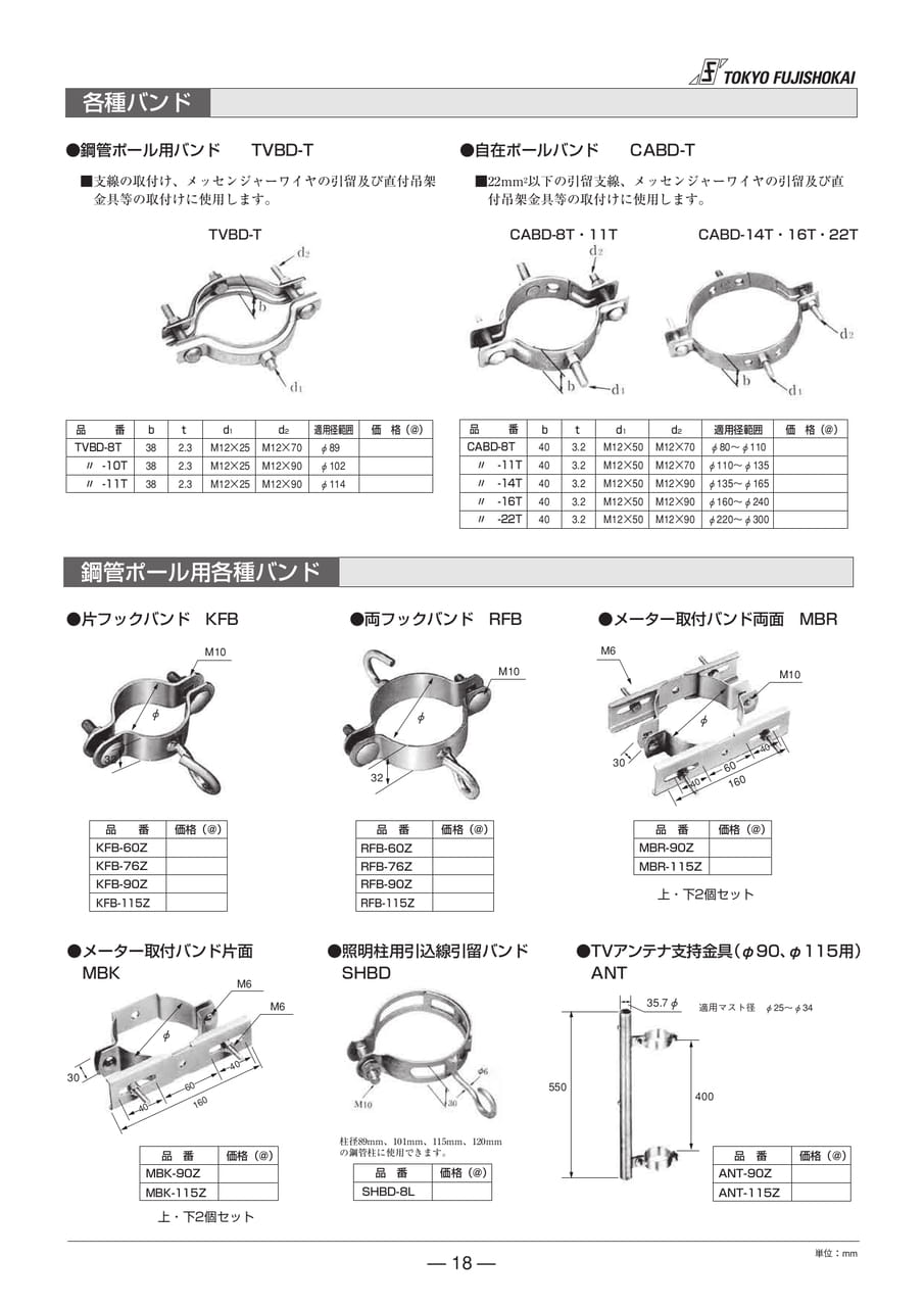 鋼管ポールバンド メーター取付バンド