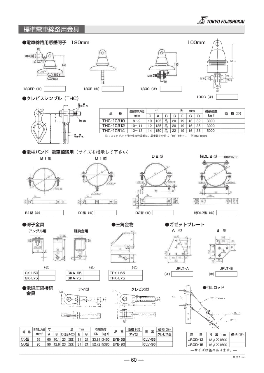 標準電車線路用金具