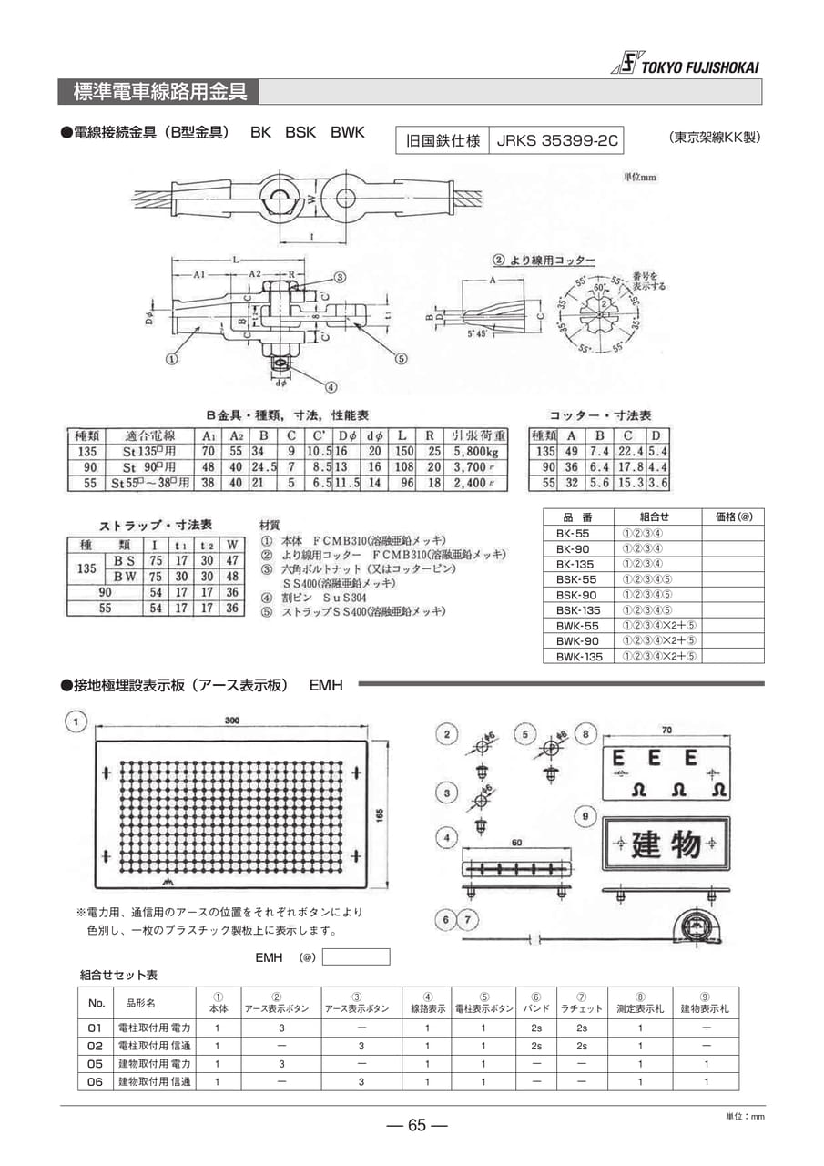 標準電車線路用金具
