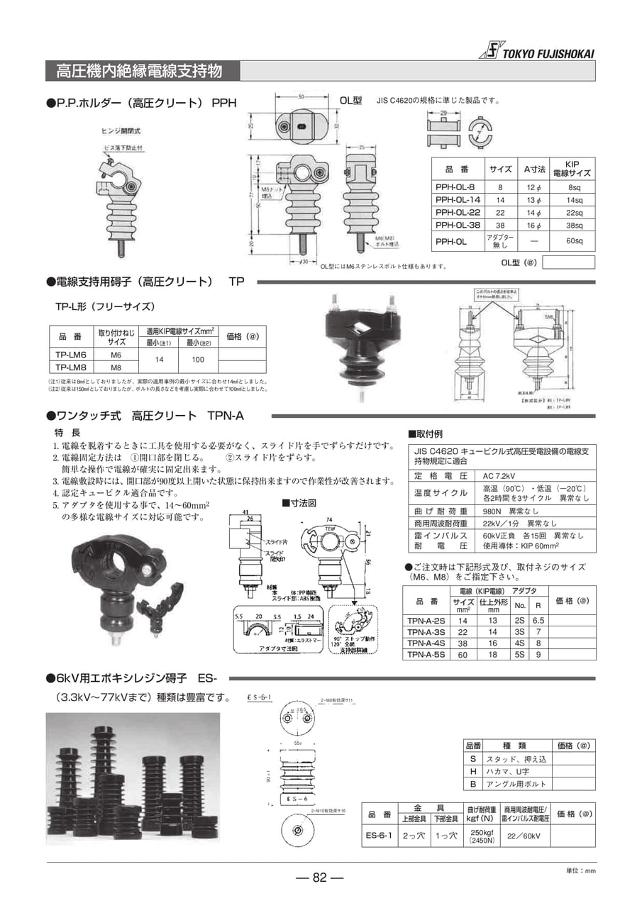 高圧機内絶縁支持物