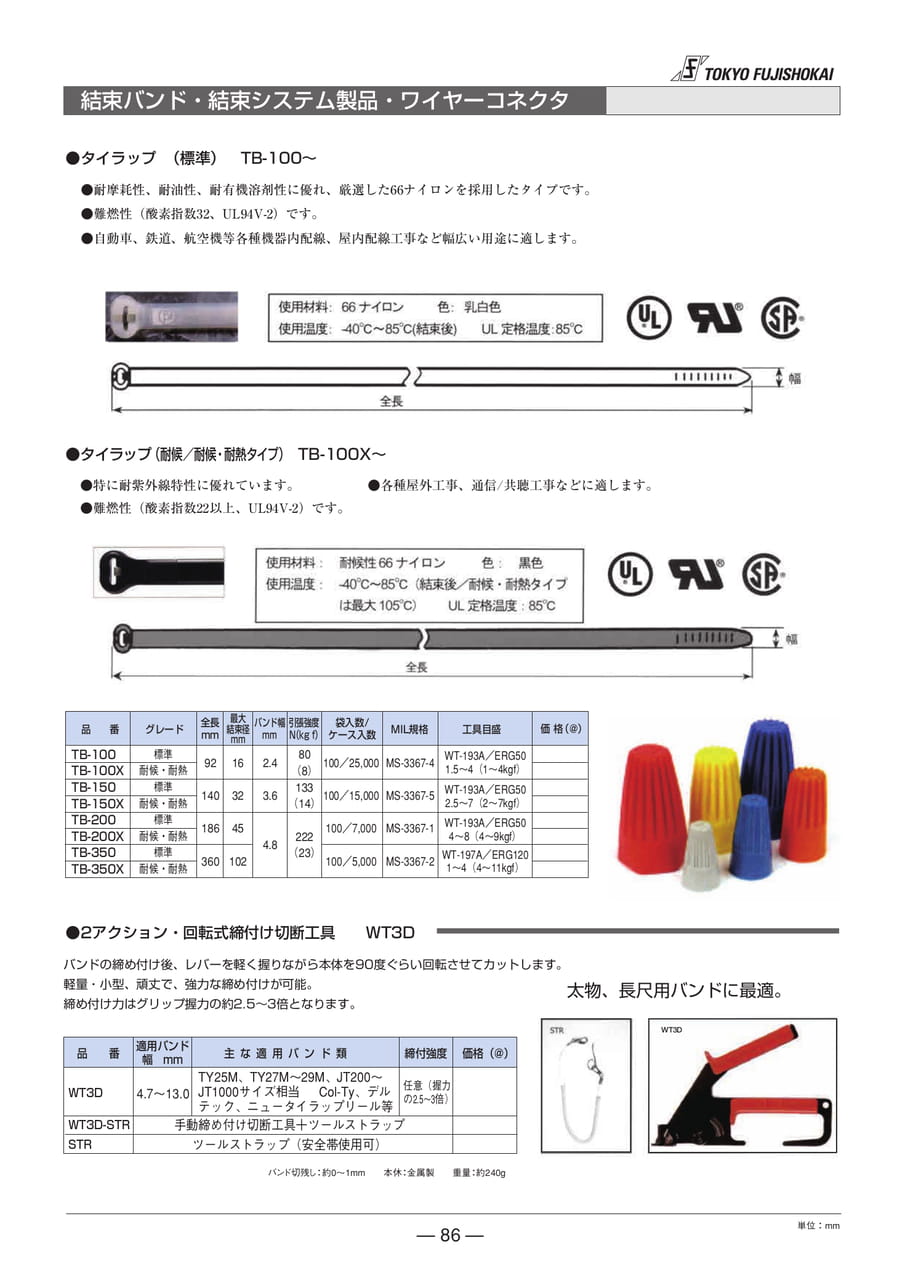 結束バンド・結束システム製品・ワイヤーコネクタ