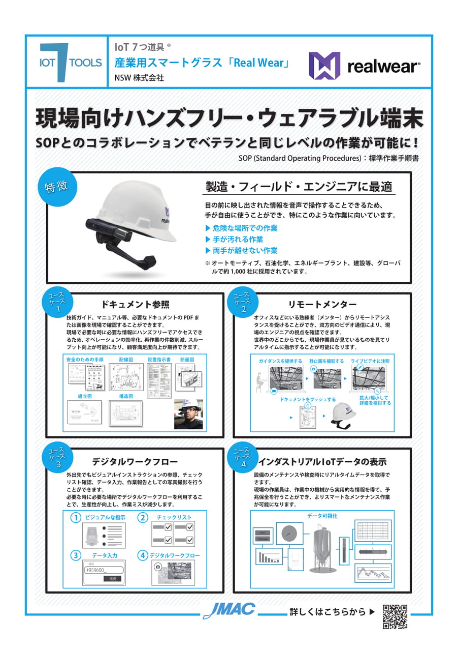 産業用スマートグラス「Real Wear」 （NSW株式会社）