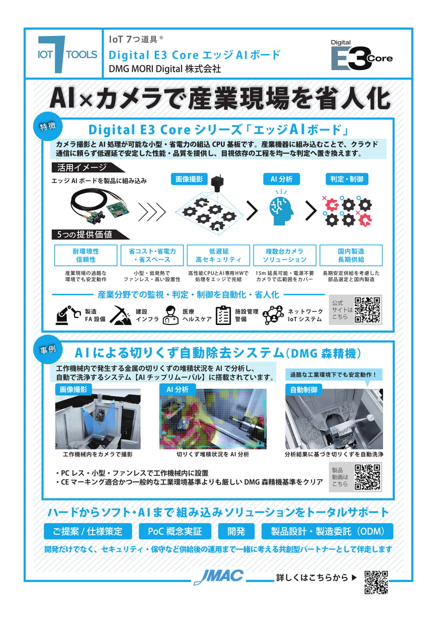 Digital E3 Core エッジAIボード （DMG MORI Digital株式会社）