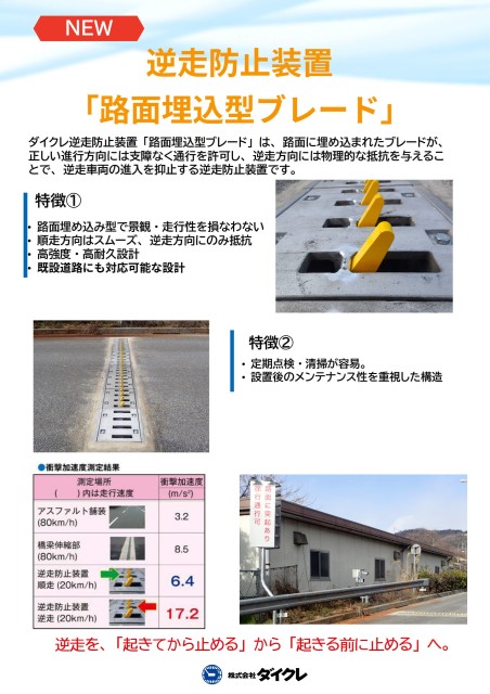 ダイクレ逆走防止装置