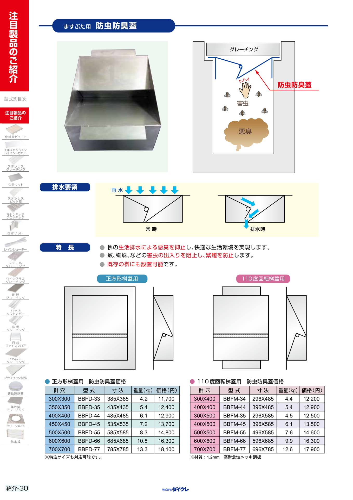 30防虫防臭蓋