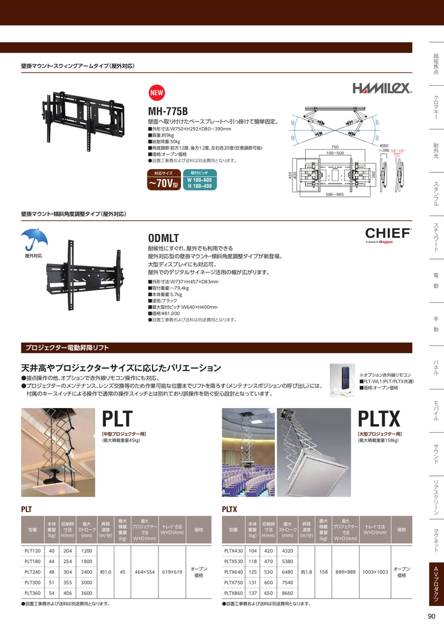 フラットディスプレイ・ウォールマウント