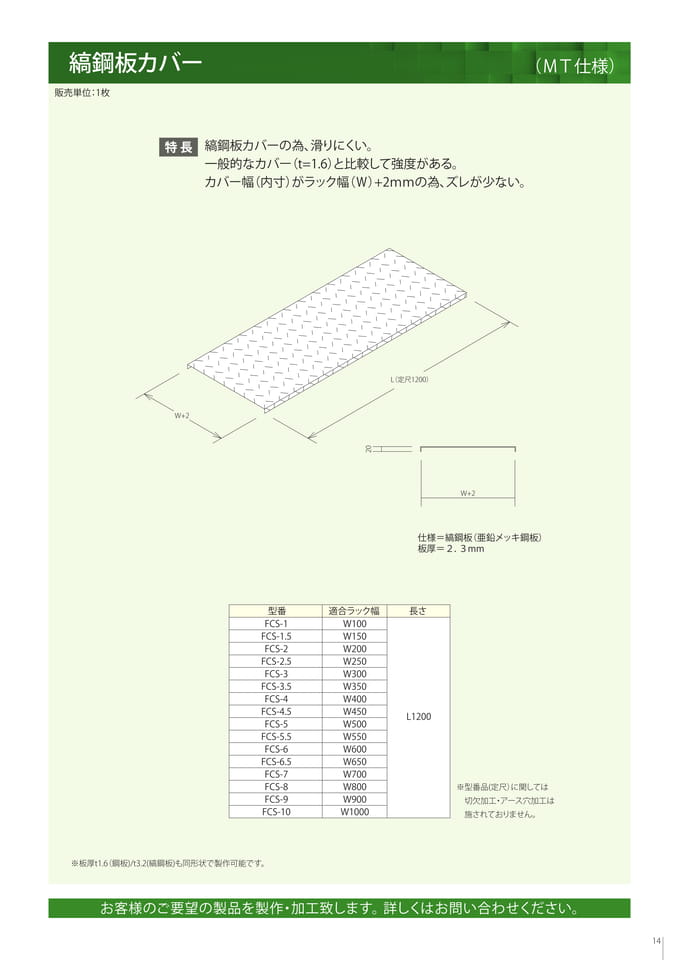 縞鋼板カバー