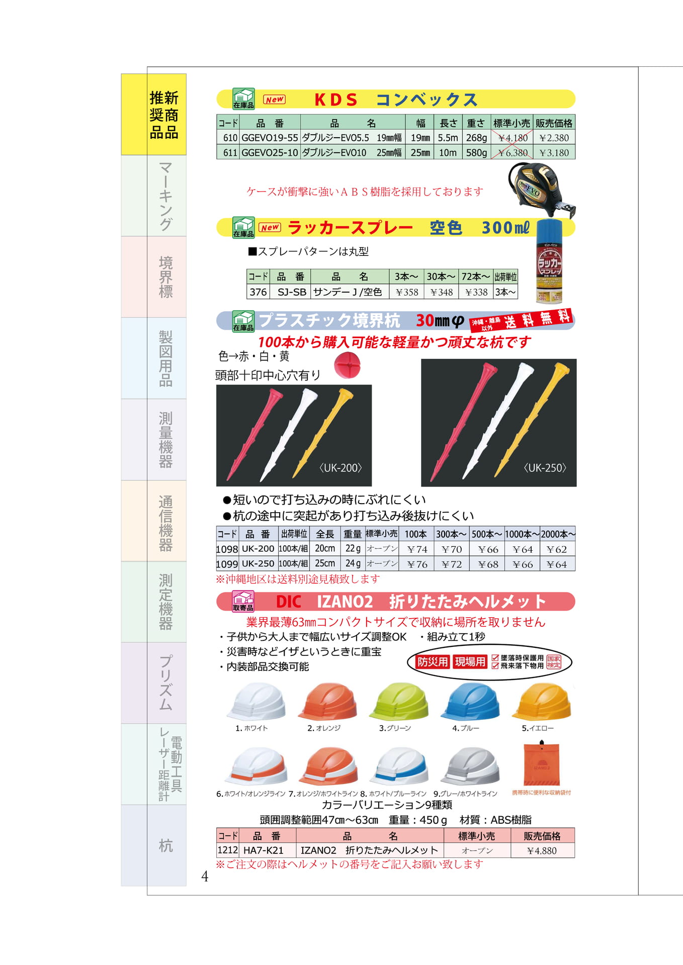 P.04 表示杭・折りたたみヘルメット