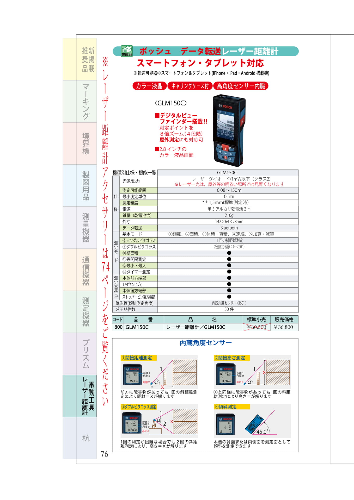 P.76 ボッシュ③ 屋外対応レーザー距離計