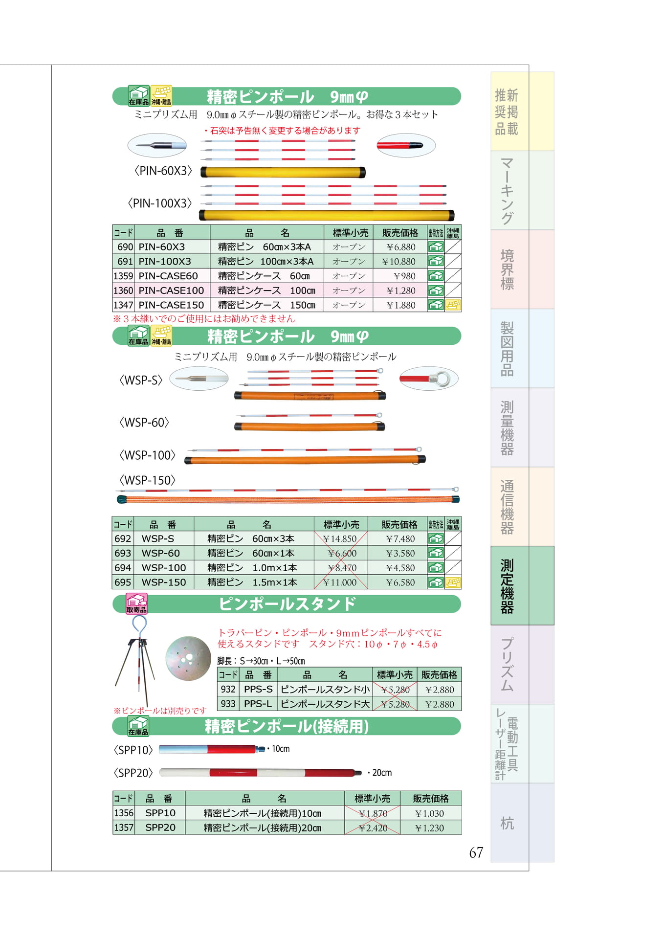P.67　精密ピンポール　ピンポールスタンド