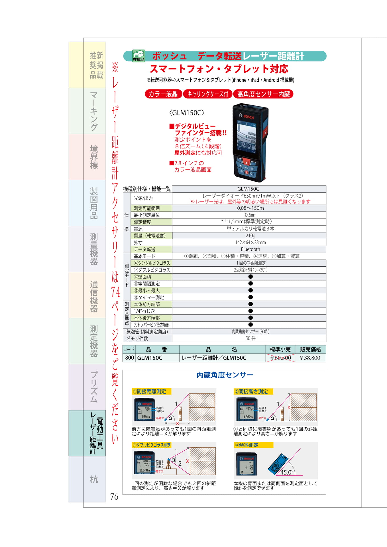 P.76　ボッシュ③　屋外対応レーザー距離計