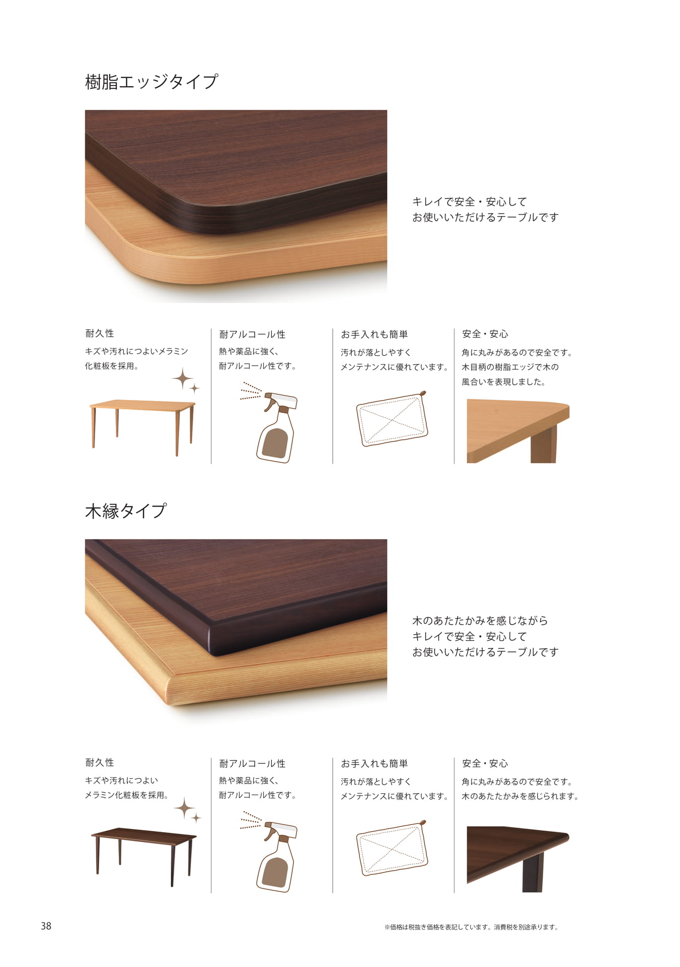 樹脂エッジタイプ　木緑タイプ