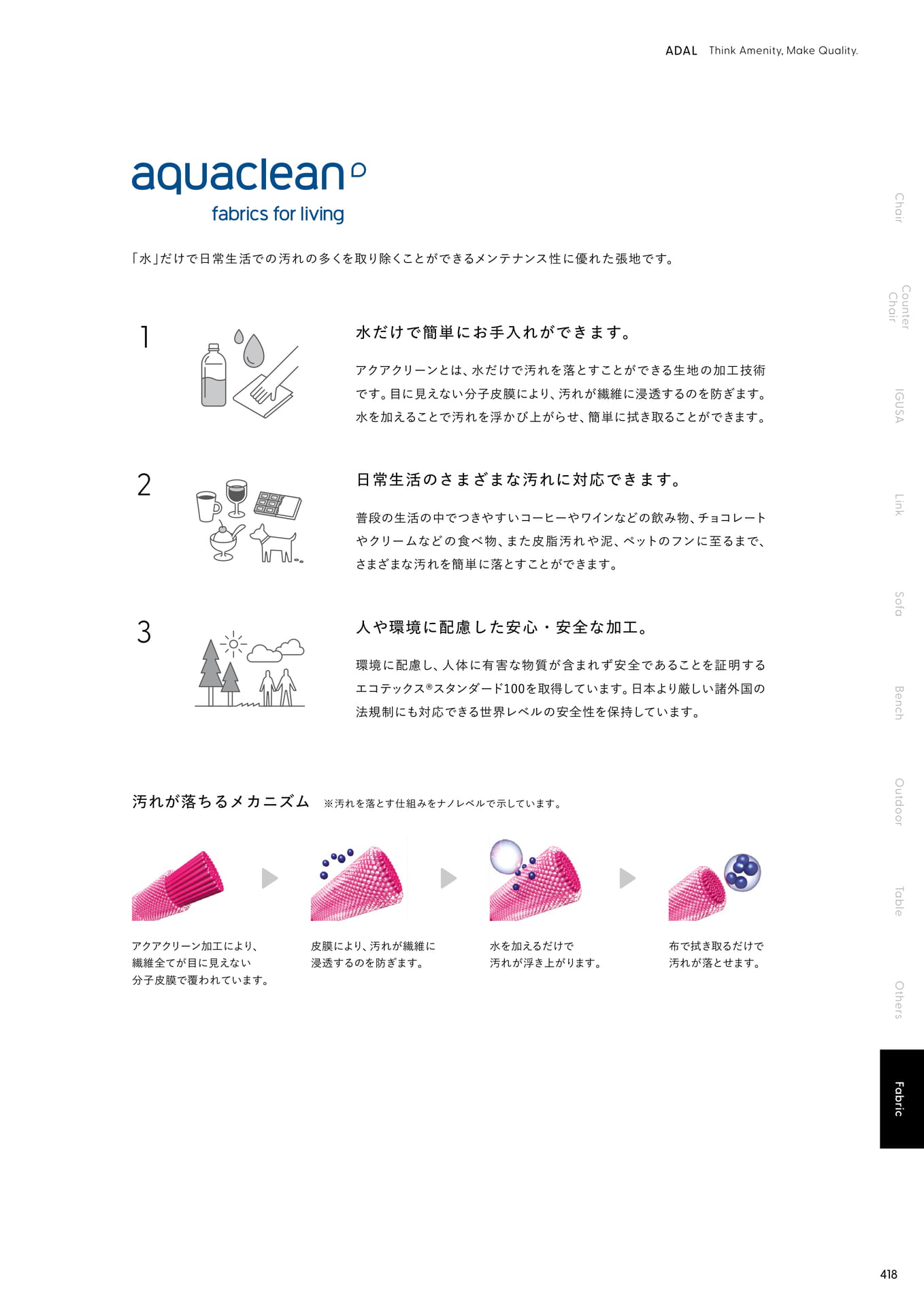 aquaclean fabrics for living