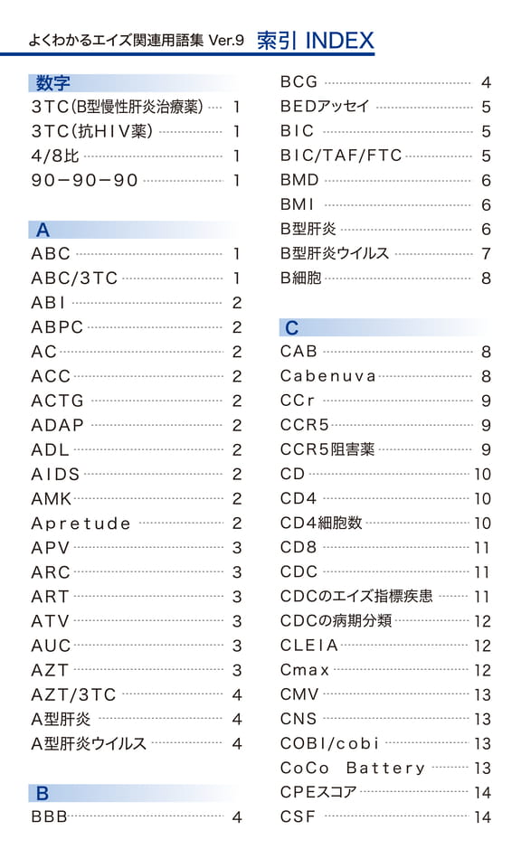 索引1(数字〜C)