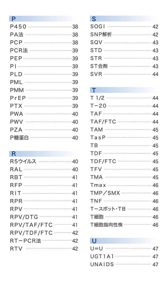 索引4(P〜U)