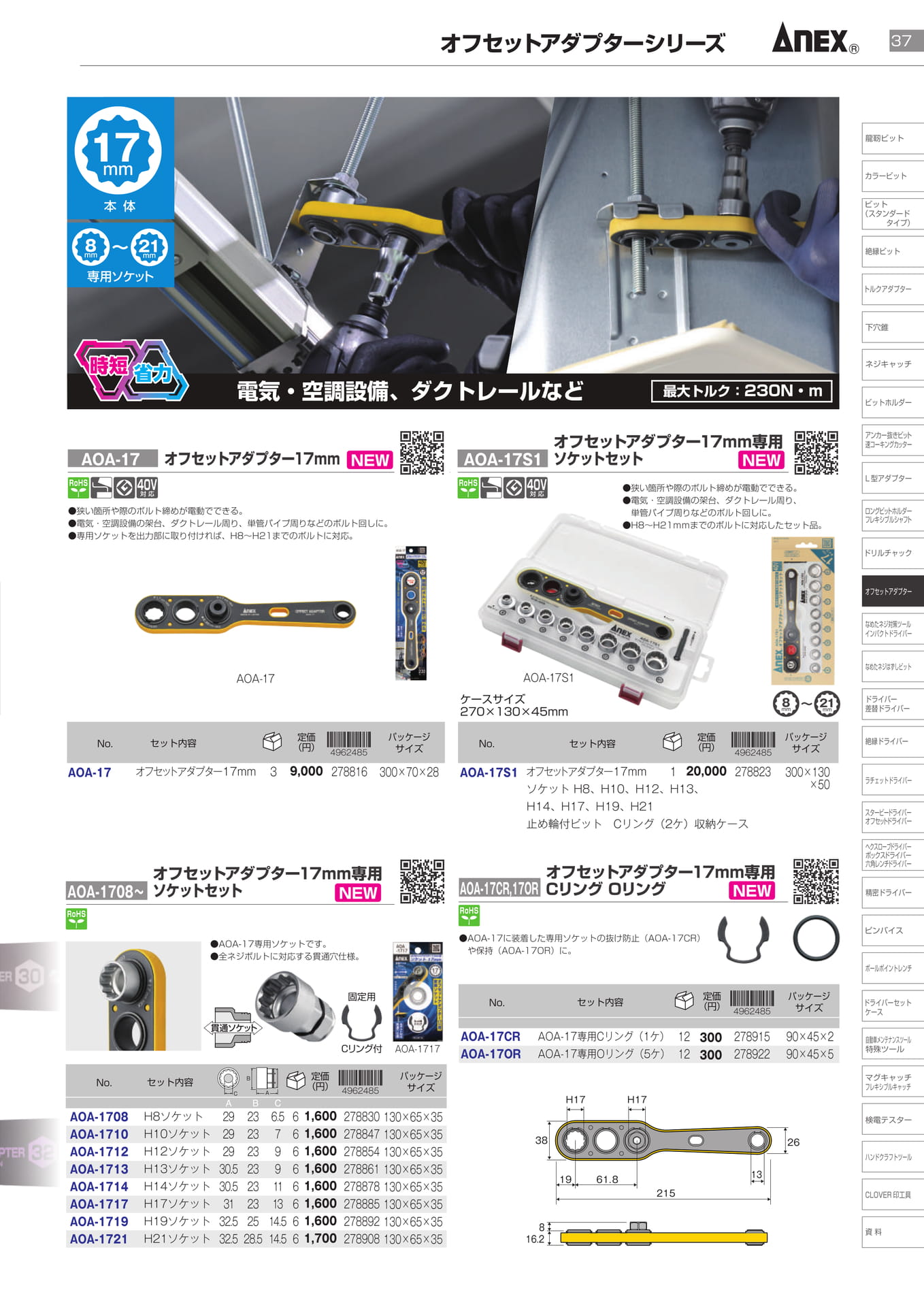 オフセットアダプターシリーズ		