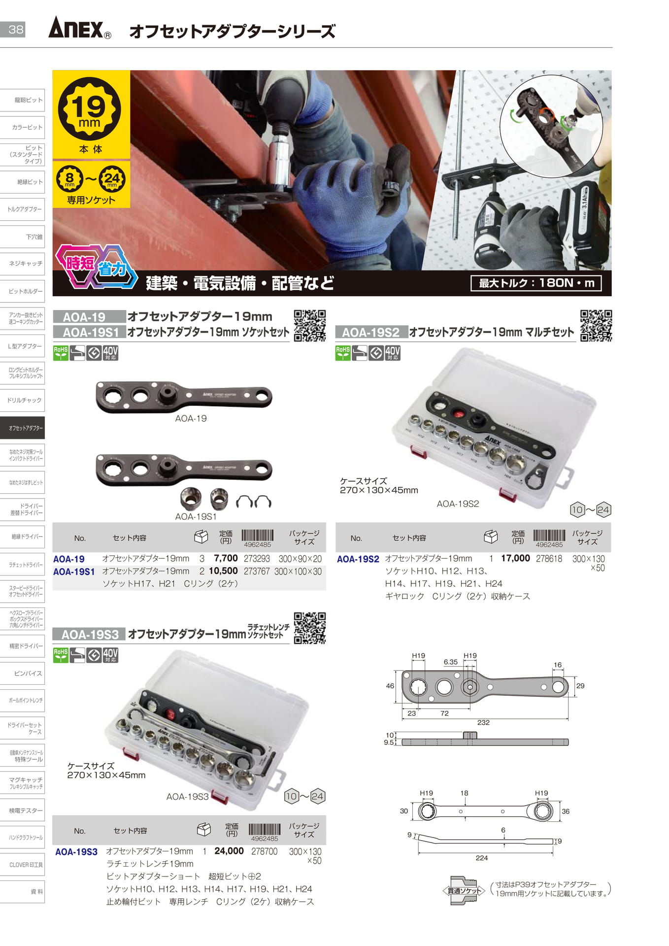 オフセットアダプターシリーズ		