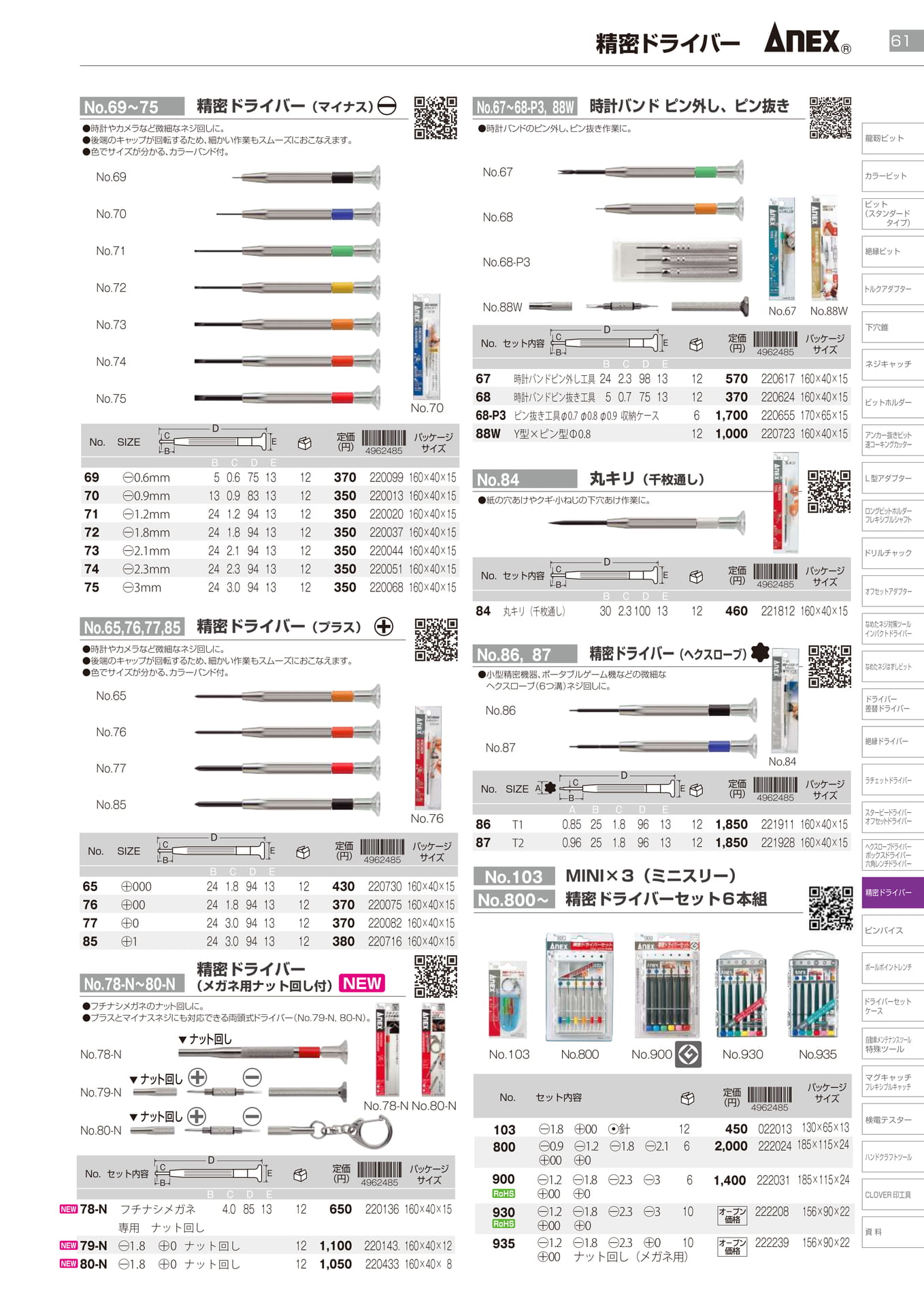 精密ドライバー		