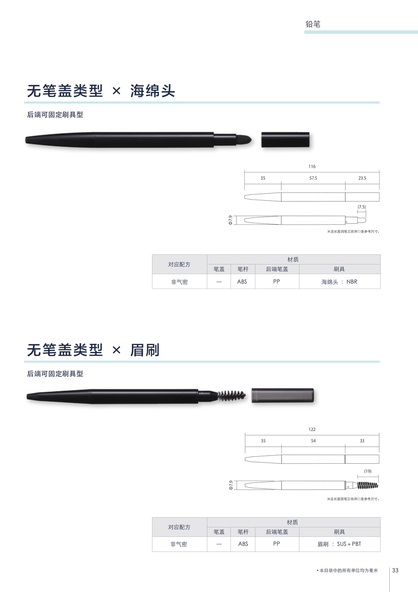 双头笔类型