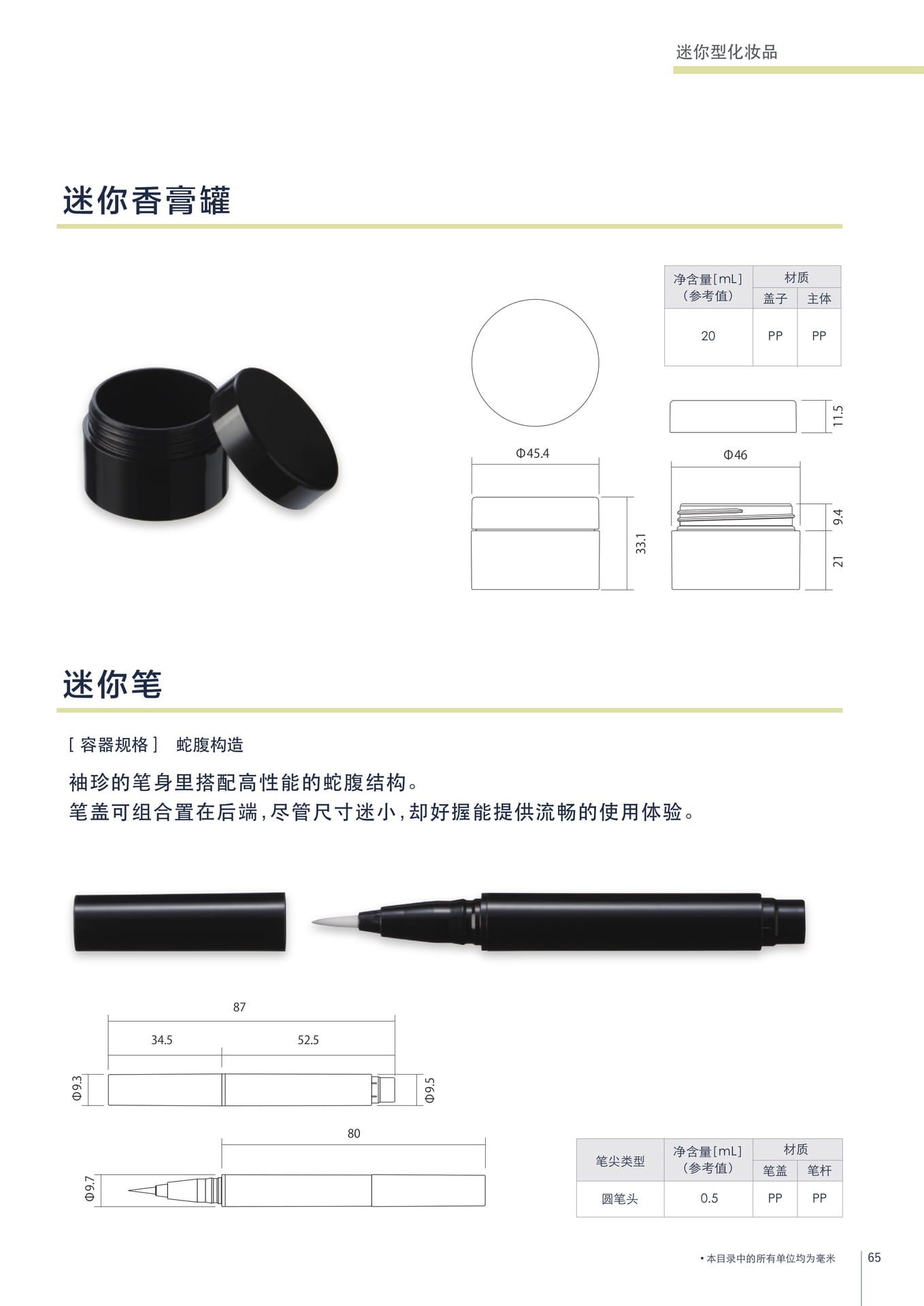 迷你香膏罐/迷你笔