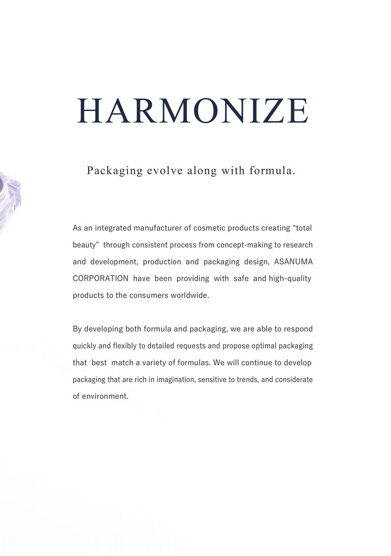 Concept “HARMONIZE”