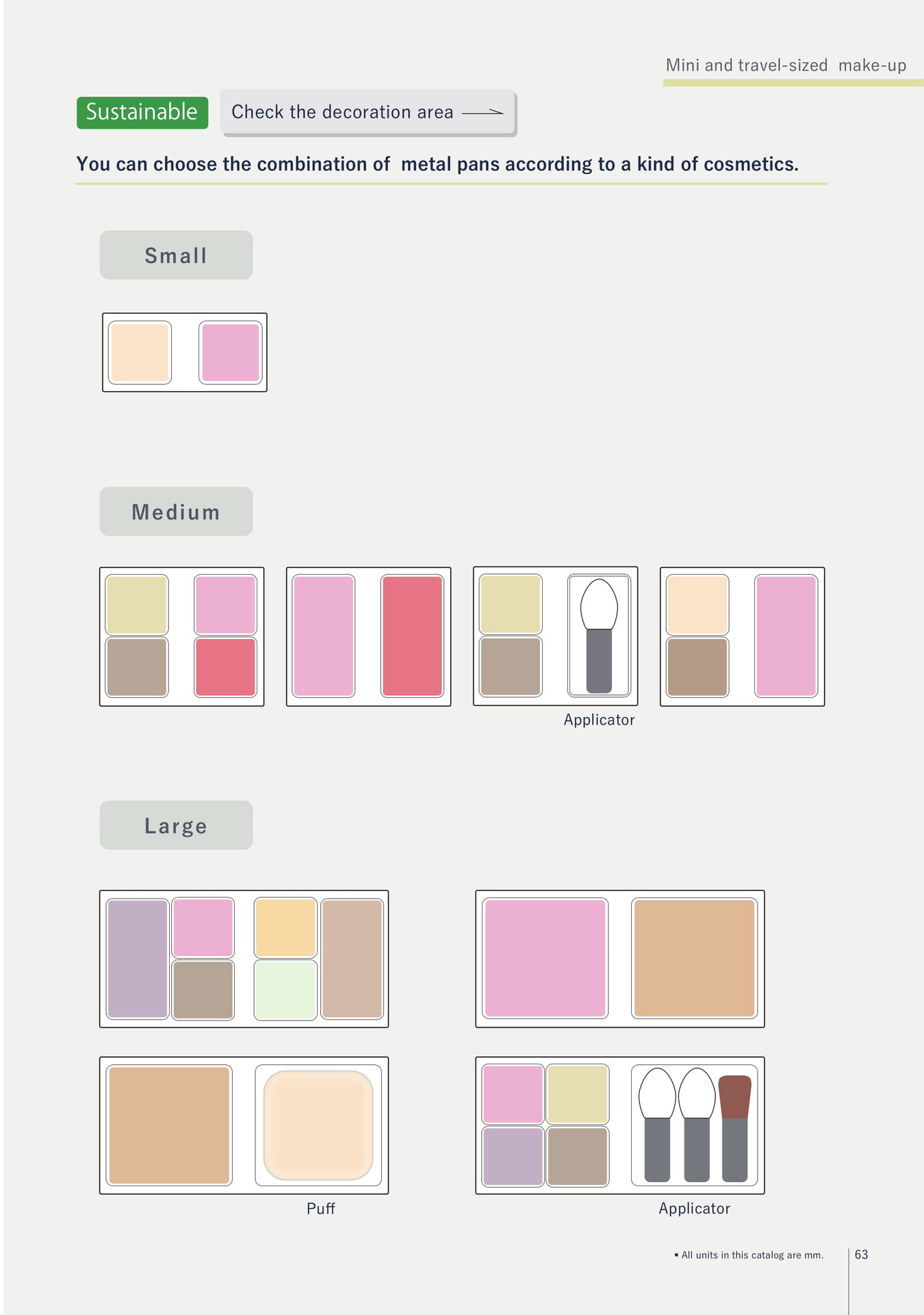 Mini and travel-sized make-up