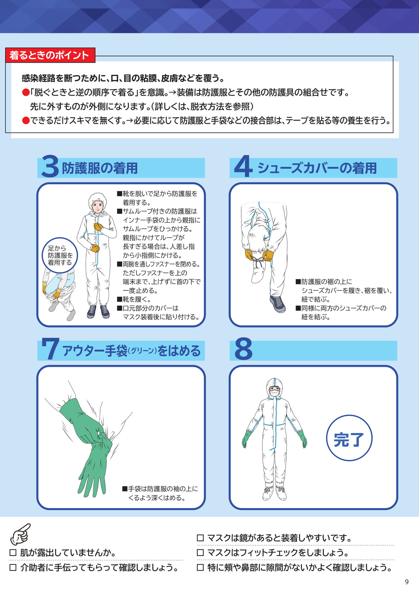 P8:防護服の着衣方法 -2