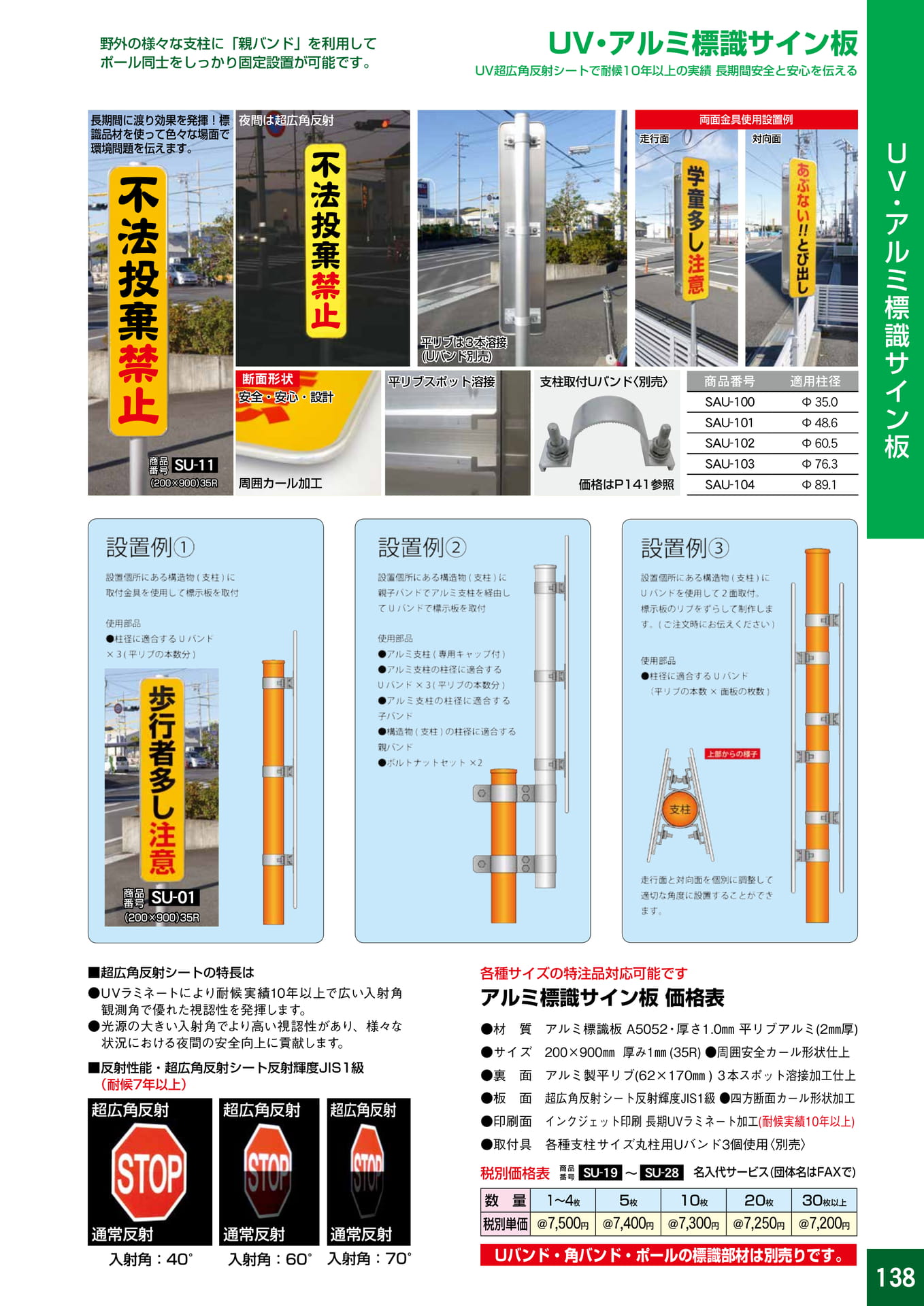 P138.アルミ標識サイン板
