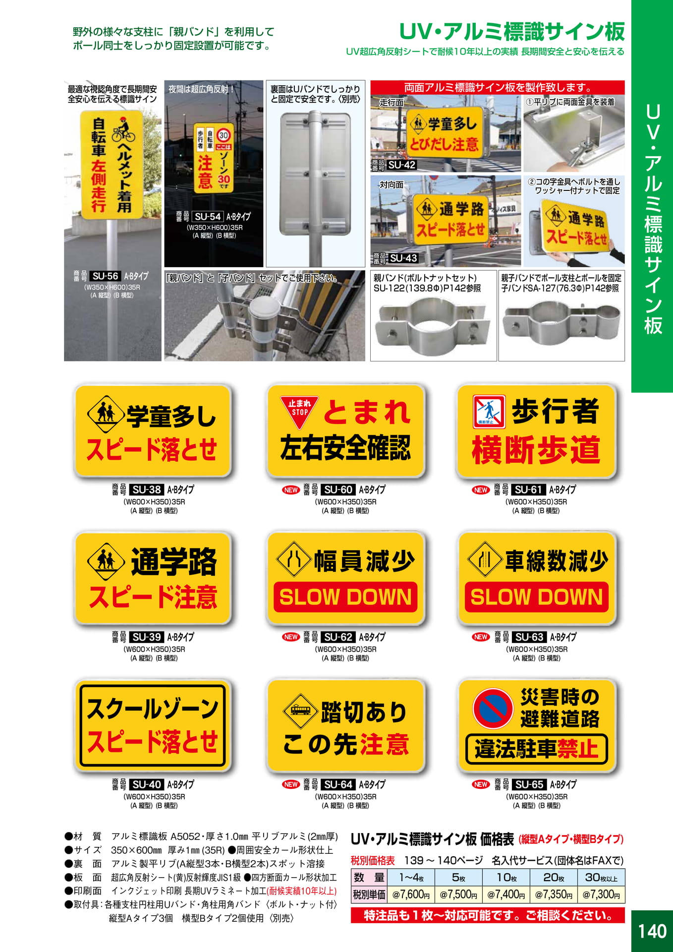 P140.アルミ標識サイン板