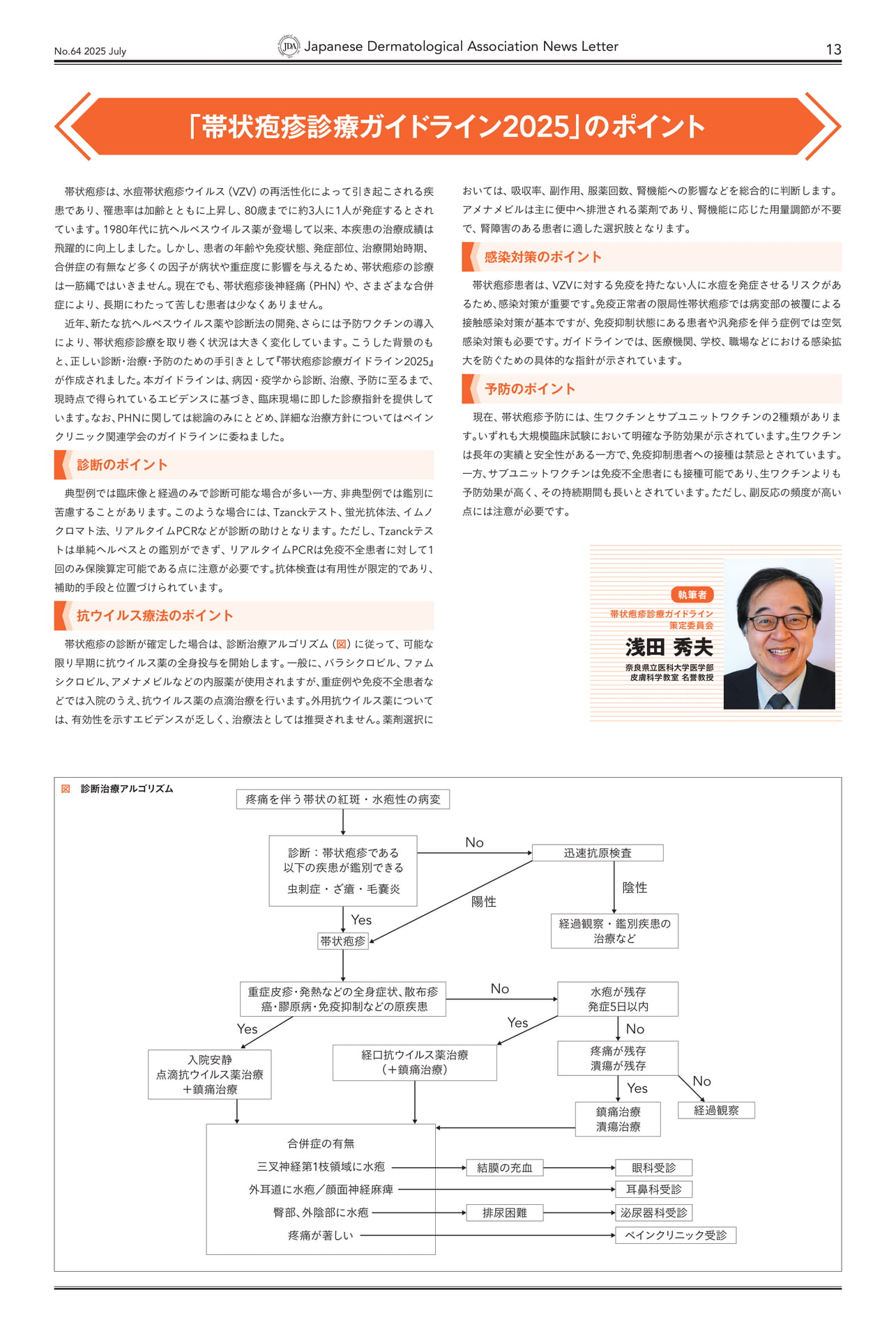 帯状疱疹診療ガイドライン2025のポイント