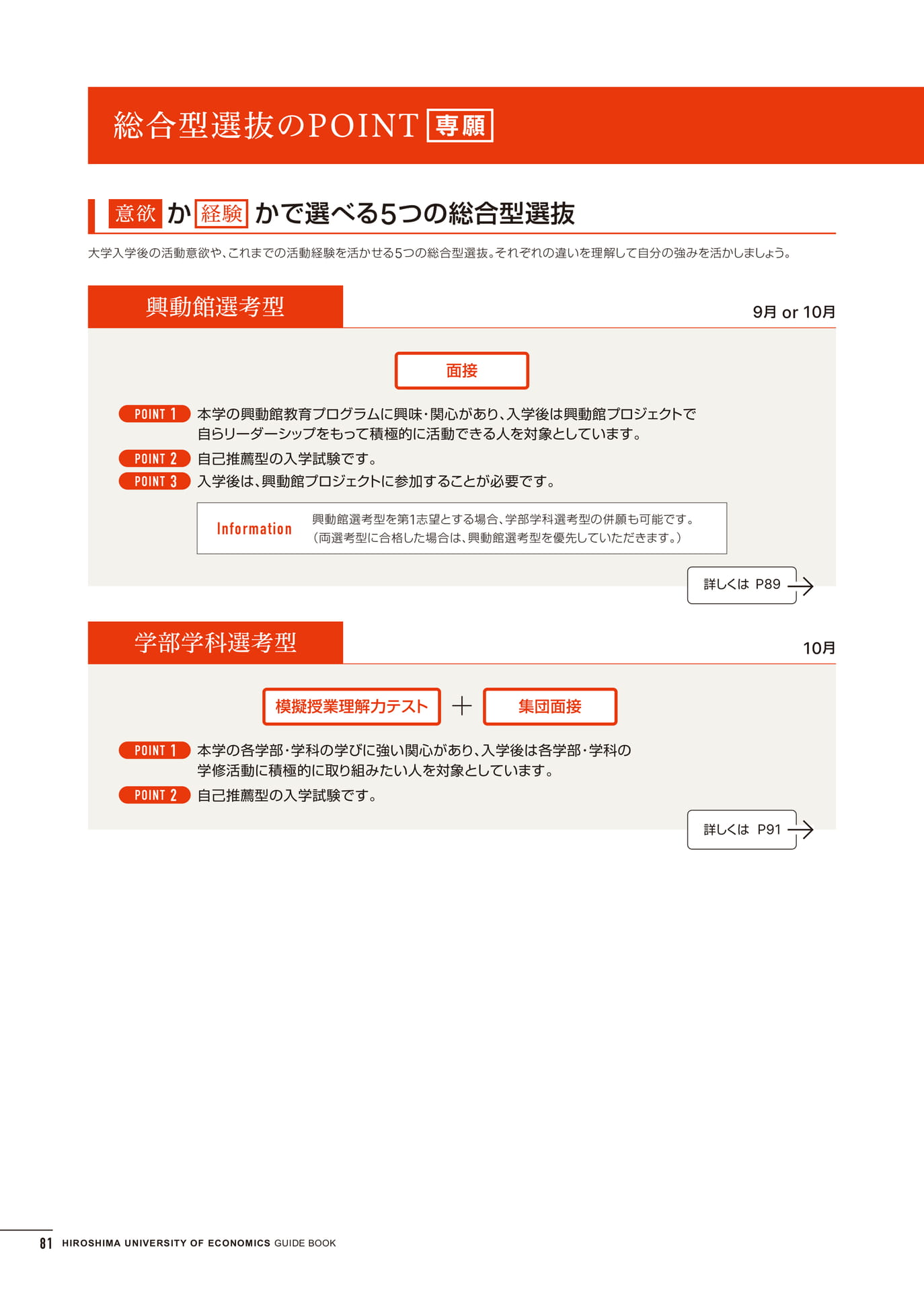 入学試験情報