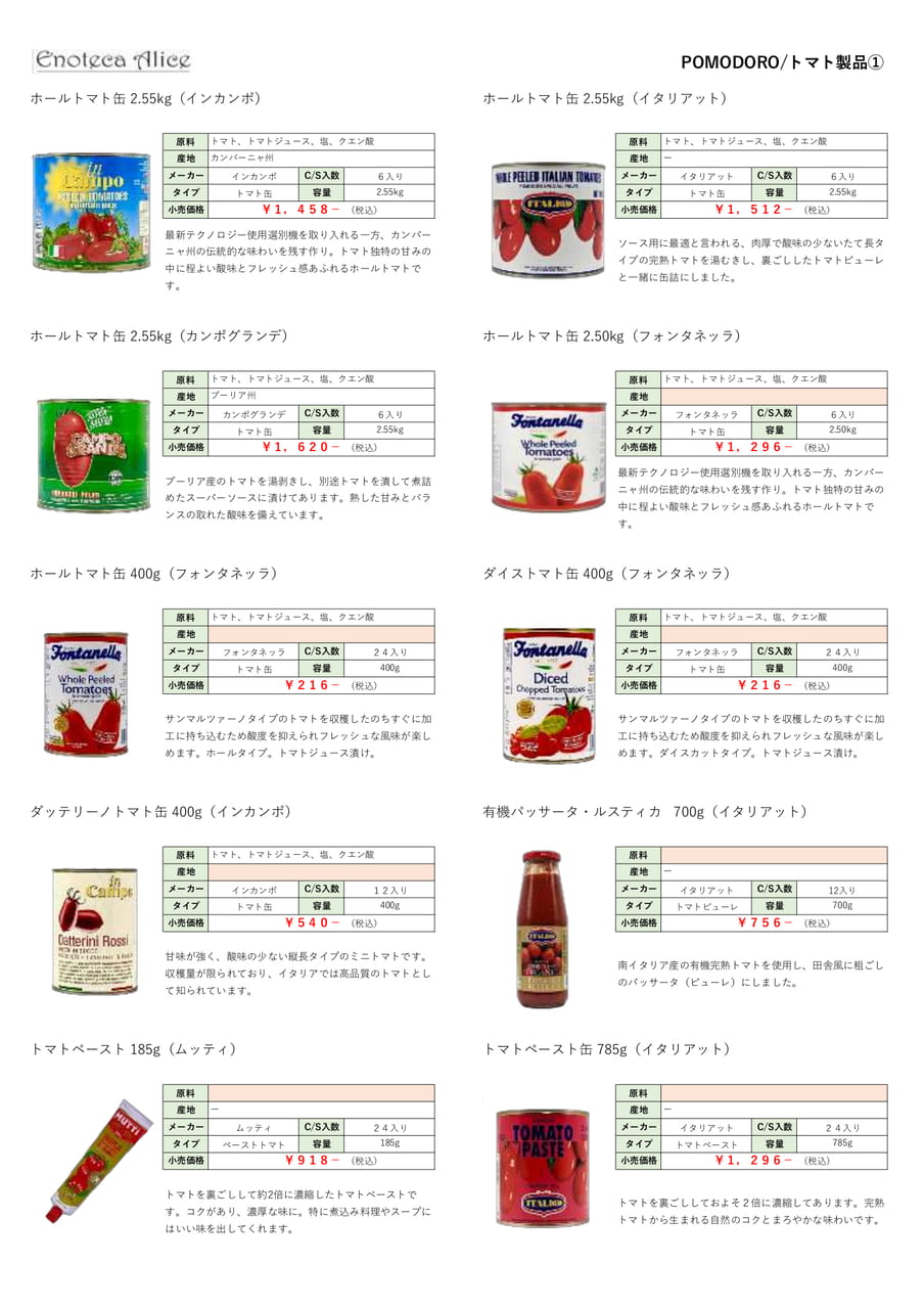 トマト製品①