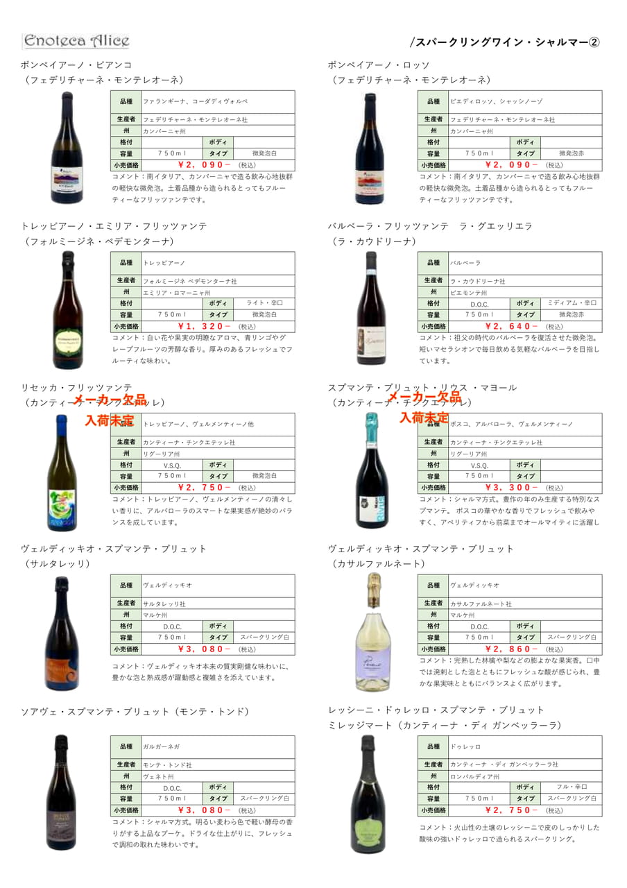 スパークリングワイン・シャルマー②