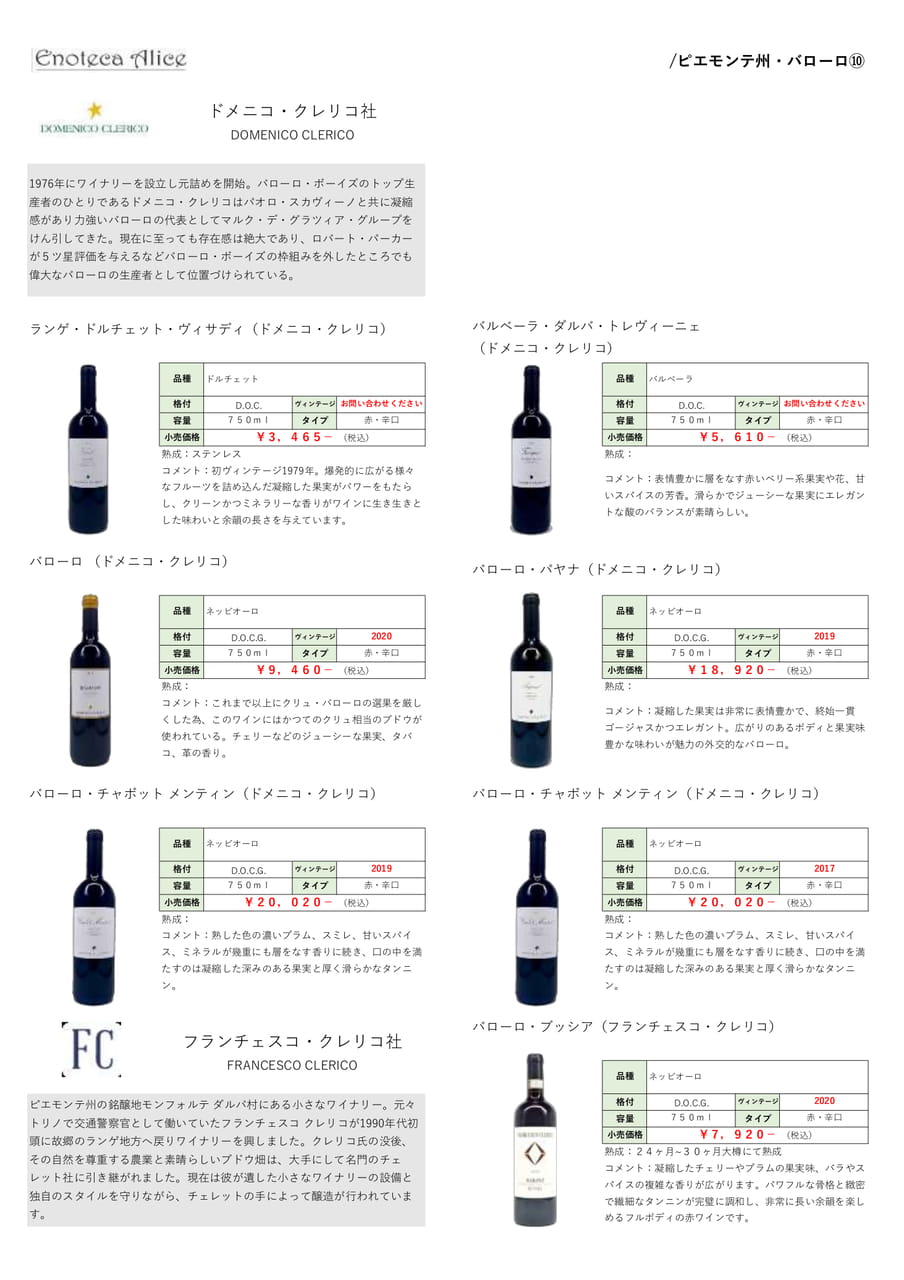 ピエモンテ州・バローロ⑪