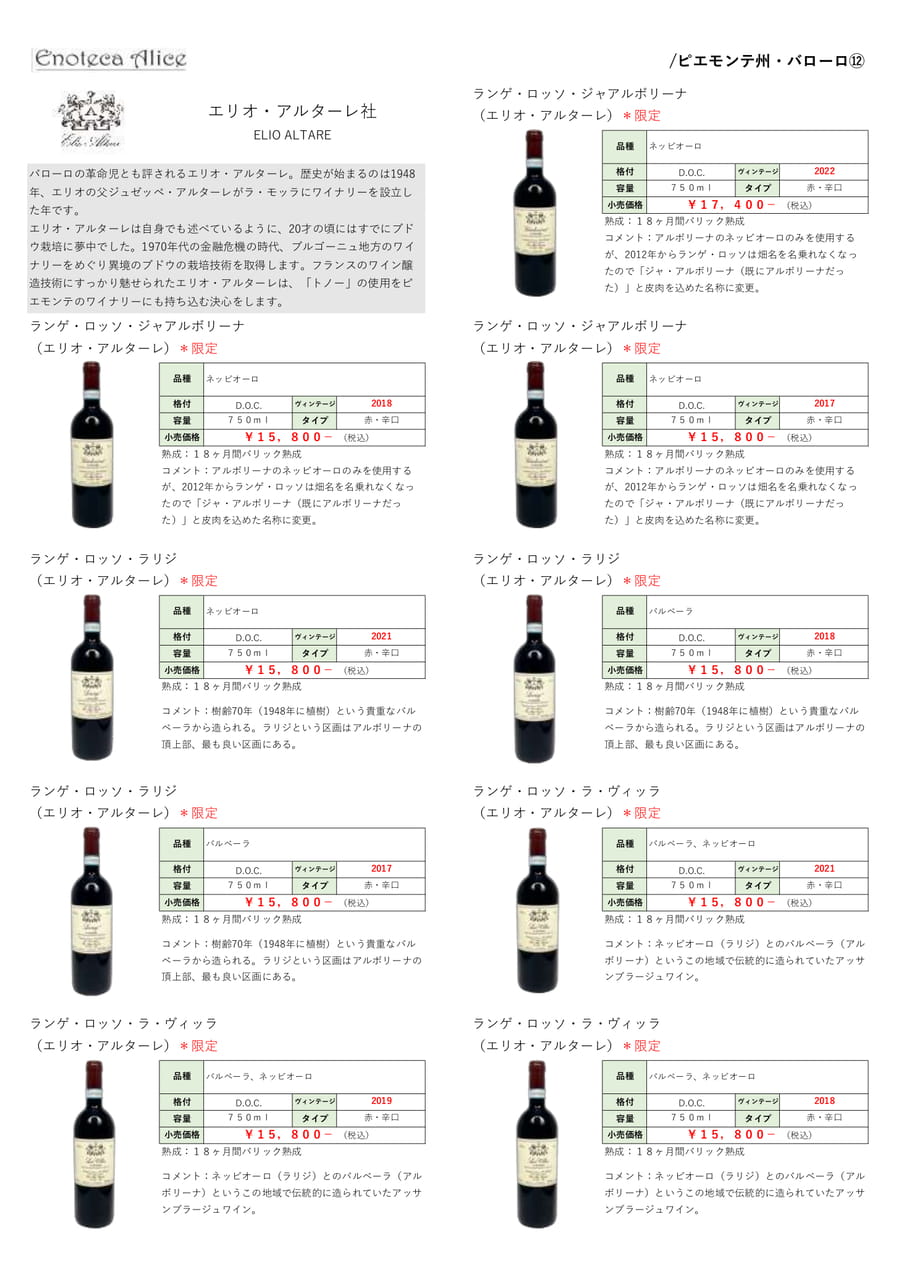 ピエモンテ州・バローロ⑬