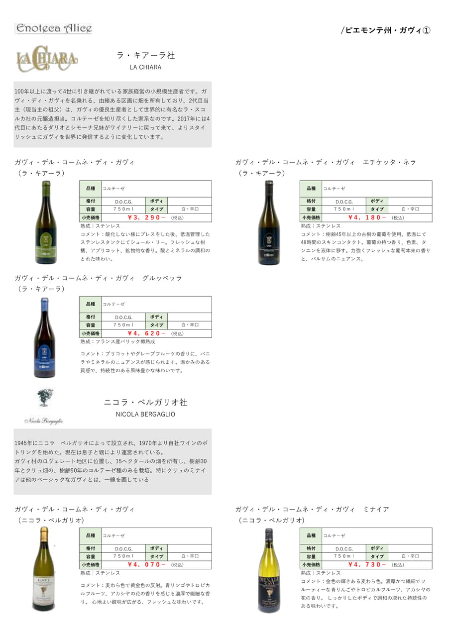 ピエモンテ州・ガヴィ②