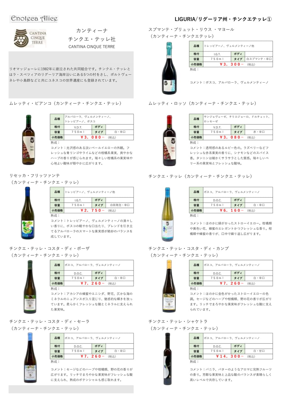 リグーリア州・チンクエテッレ②