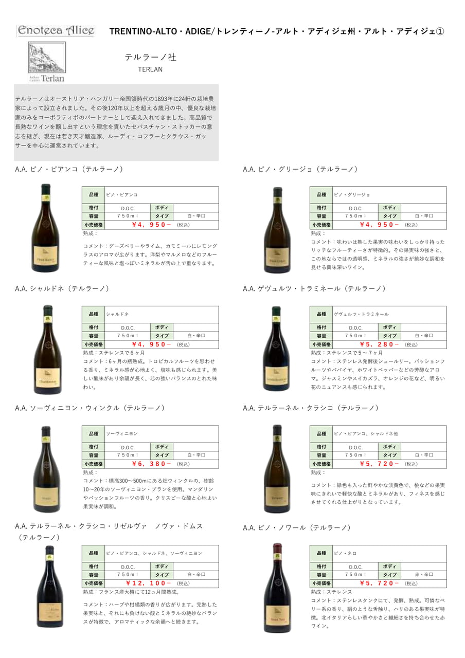 トレンティーノ-AA州・アルトアディジェ②