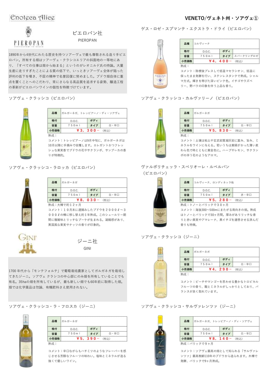 ヴェネト州・ソアヴェ②