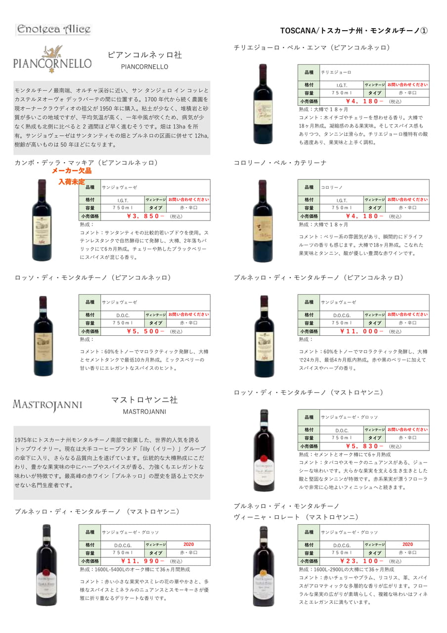 トスカーナ州・モンタルチーノ②