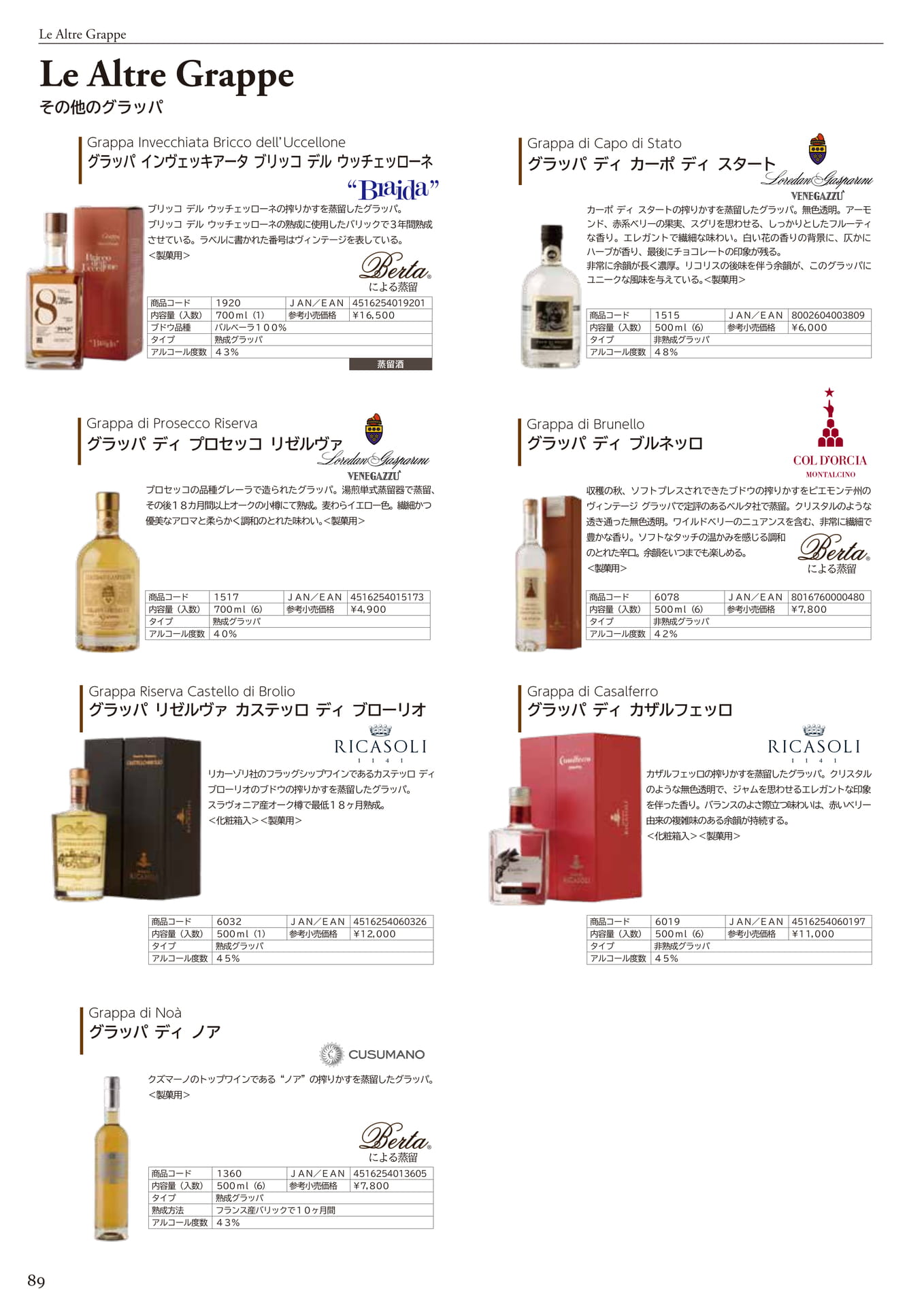LE_ALTRE_GRAPPE <GRAPPA> その他グラッパ