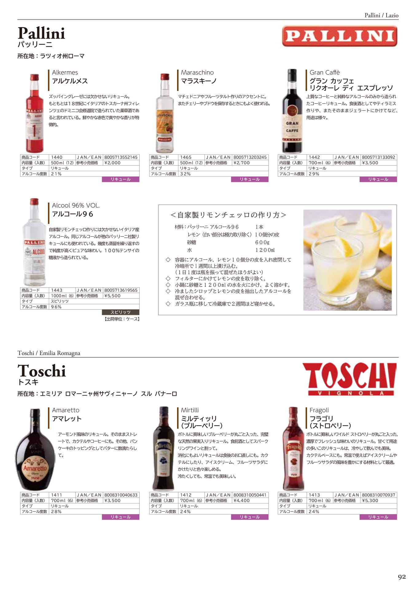 PALLINI / TOSCHI <LIQUORE>