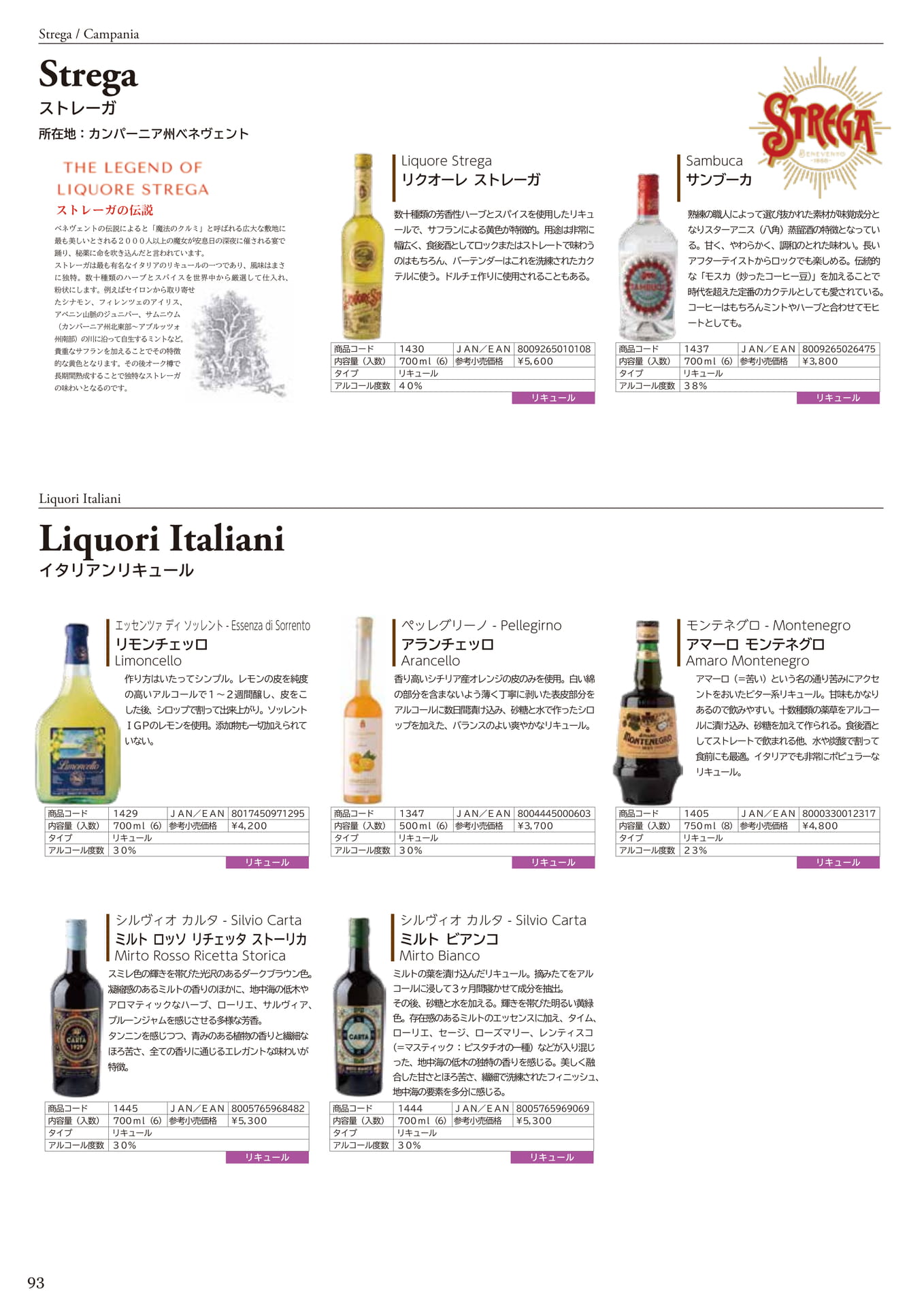 STREGA / LIQUORI ITALIANI <LIQUORE>