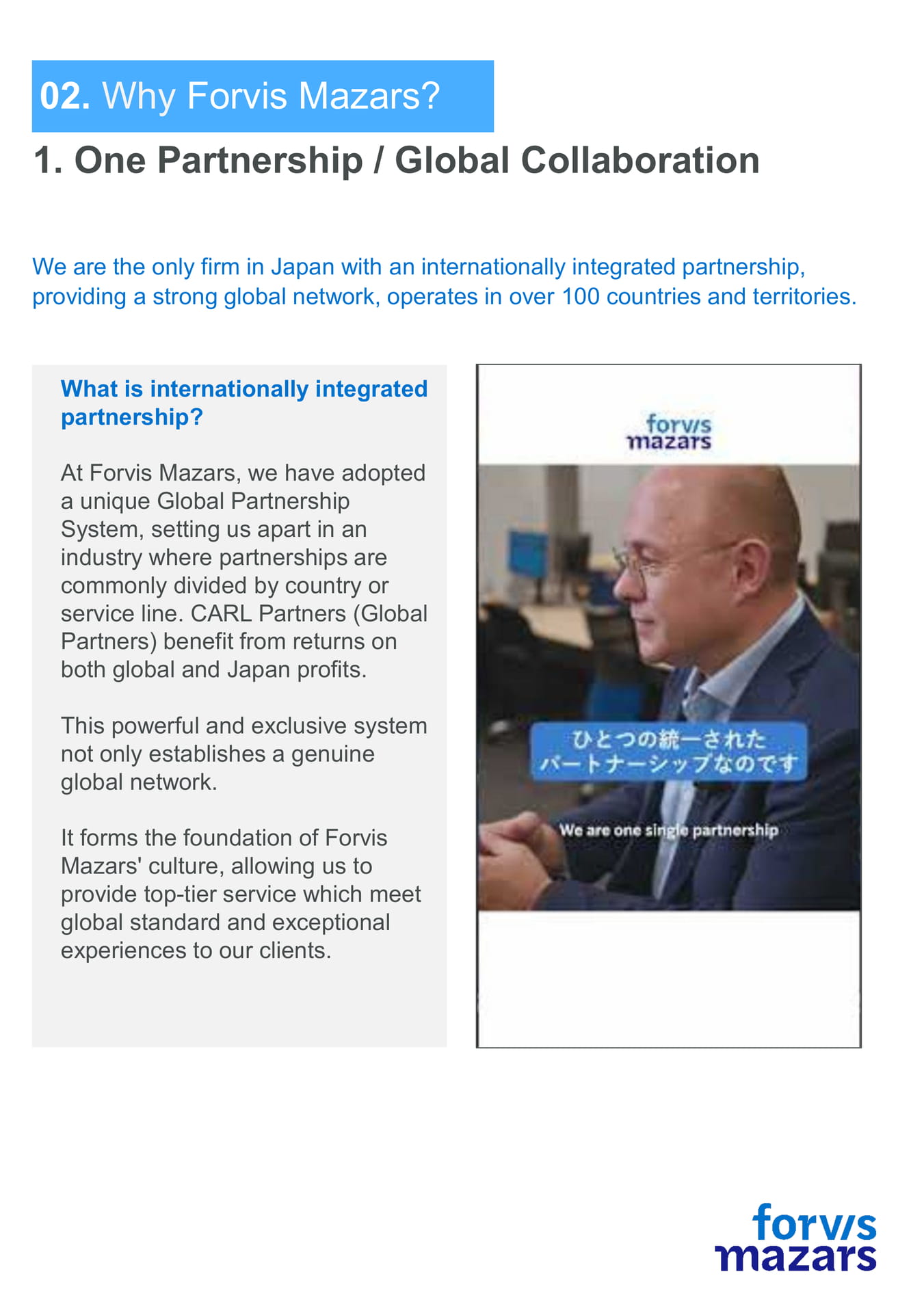 Our Partnership / Global Collaboration