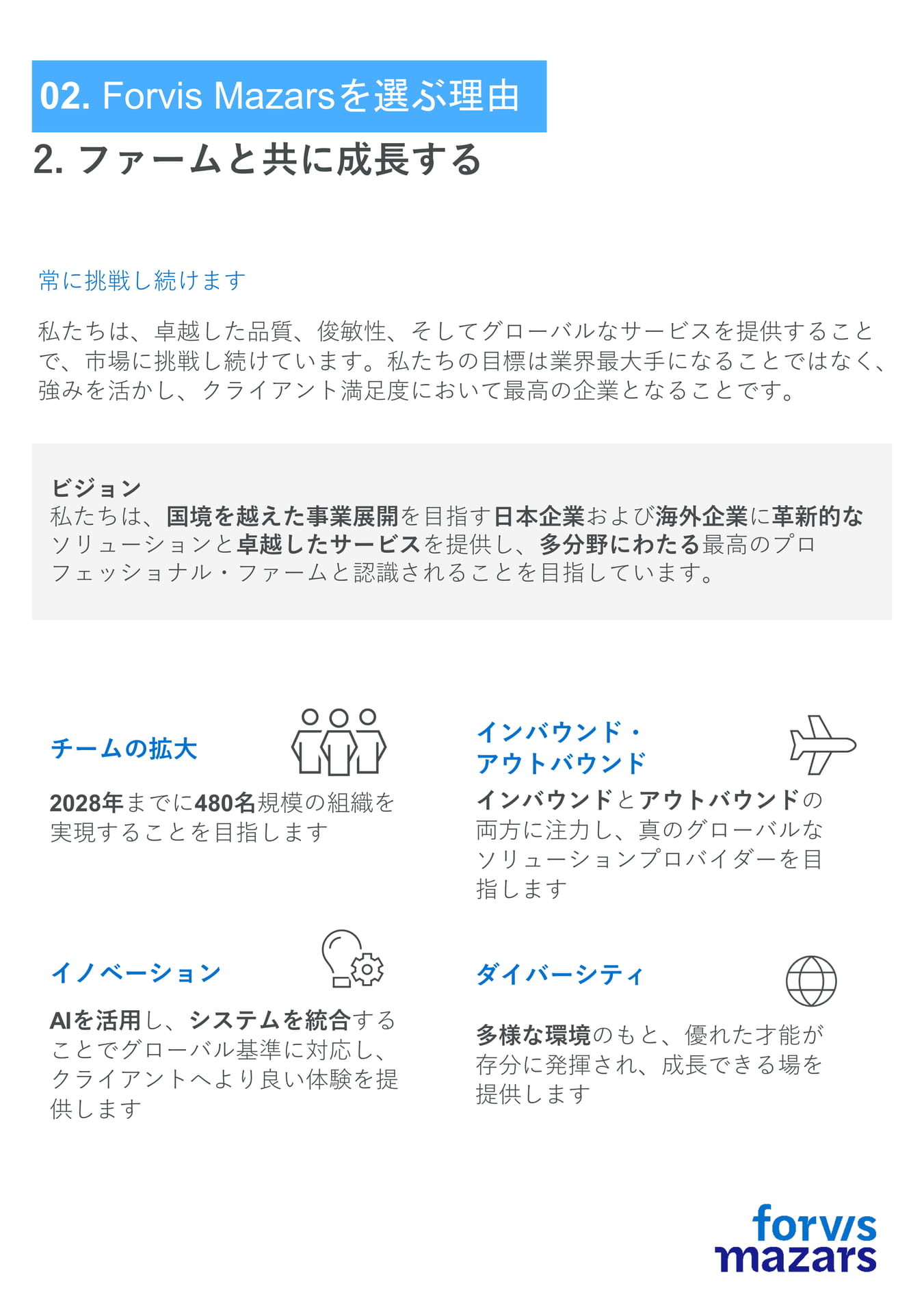 ファームと共に成長するービジョン
