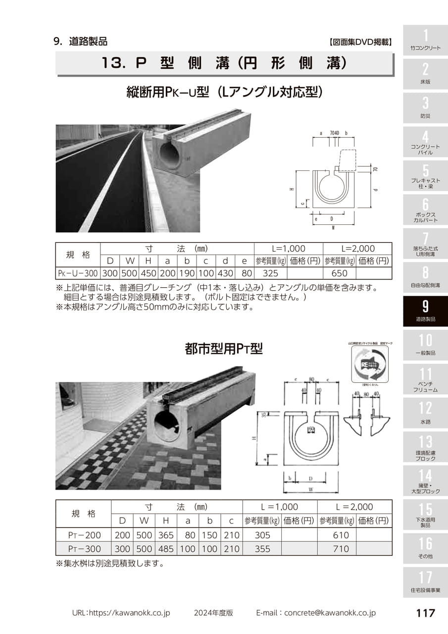 P型側溝(円形側溝) 117