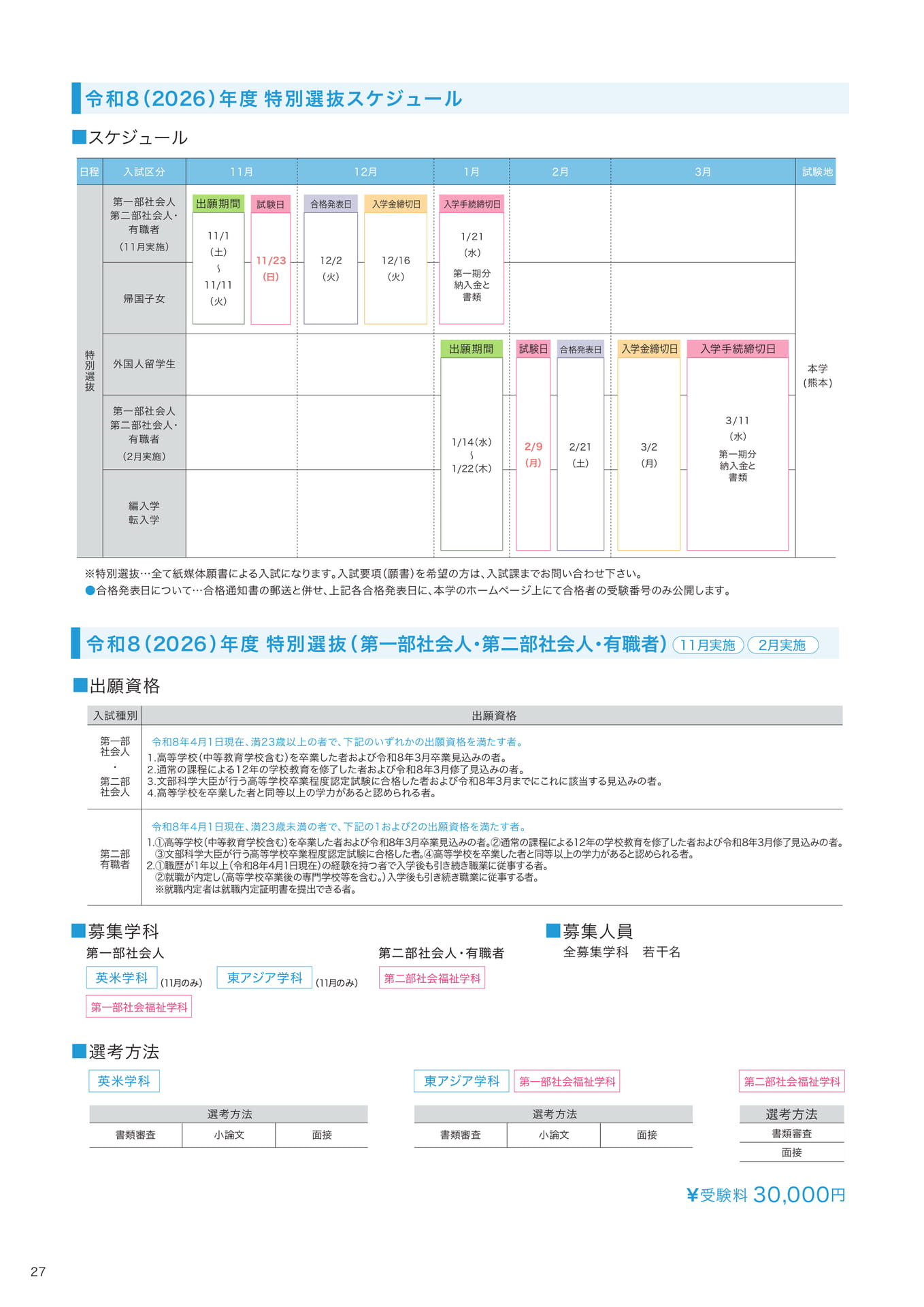 P27　特別選抜  