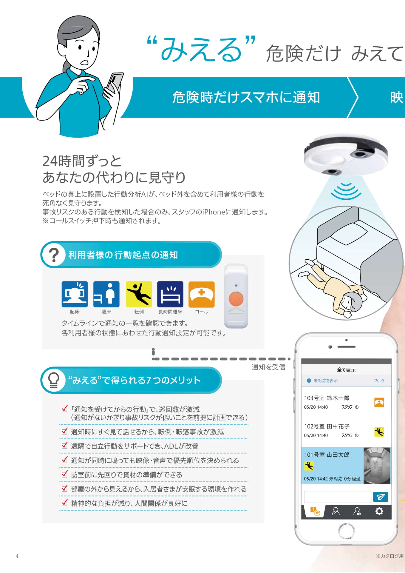 HitomeQ ケアサポート 映像・音声通知