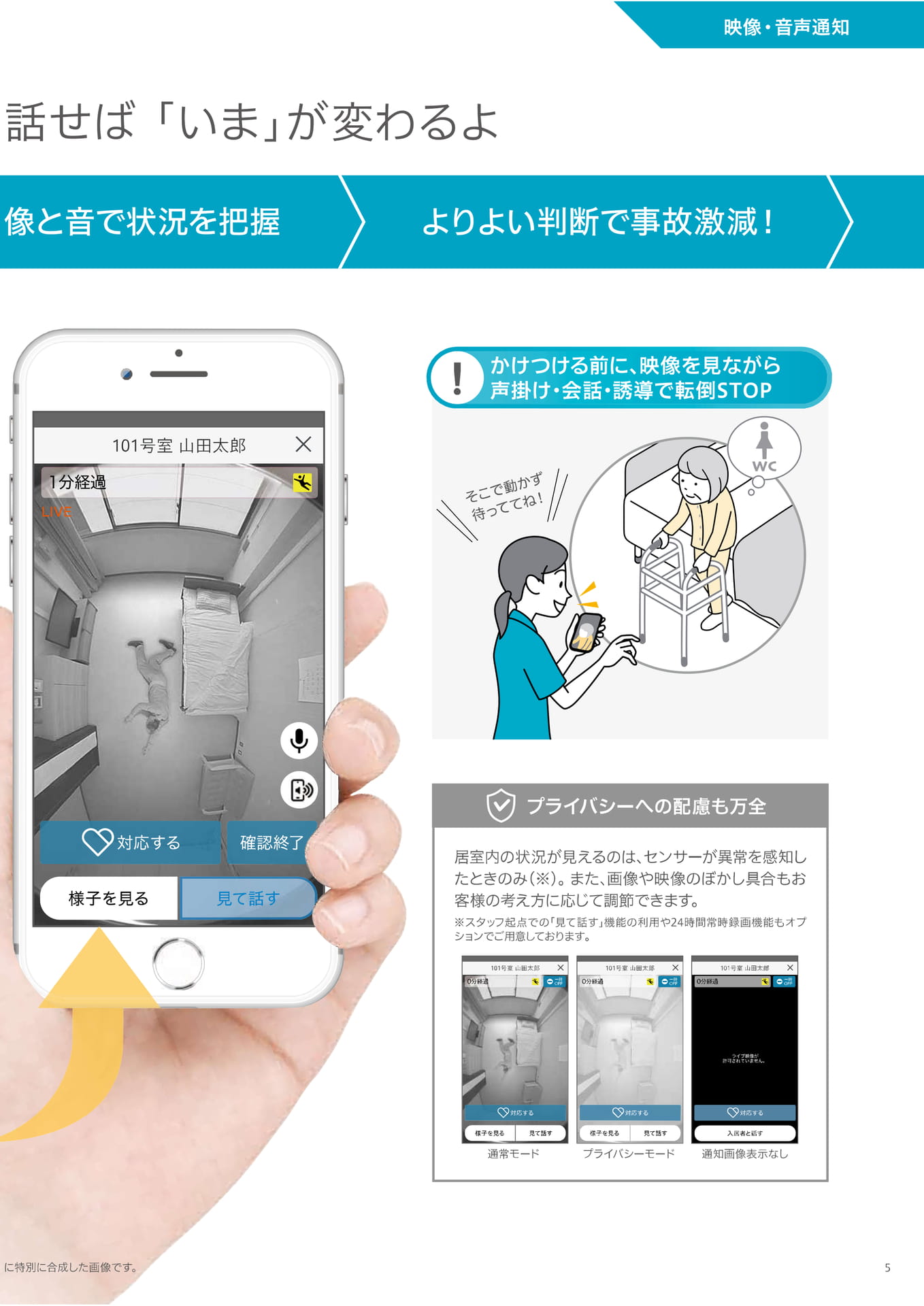 HitomeQ ケアサポート 映像・音声通知