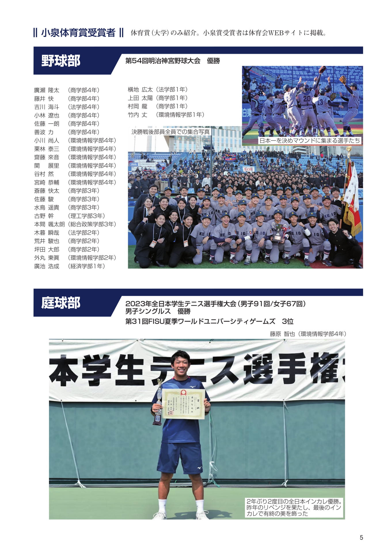 P5 小泉体育賞受賞者